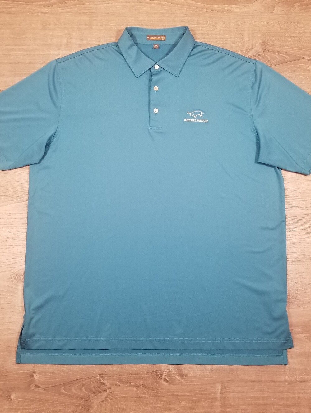 Peter Millar Summer Comfort Gozzer Ranch Golf Lake Club Polo Shirt Mens XL Blue